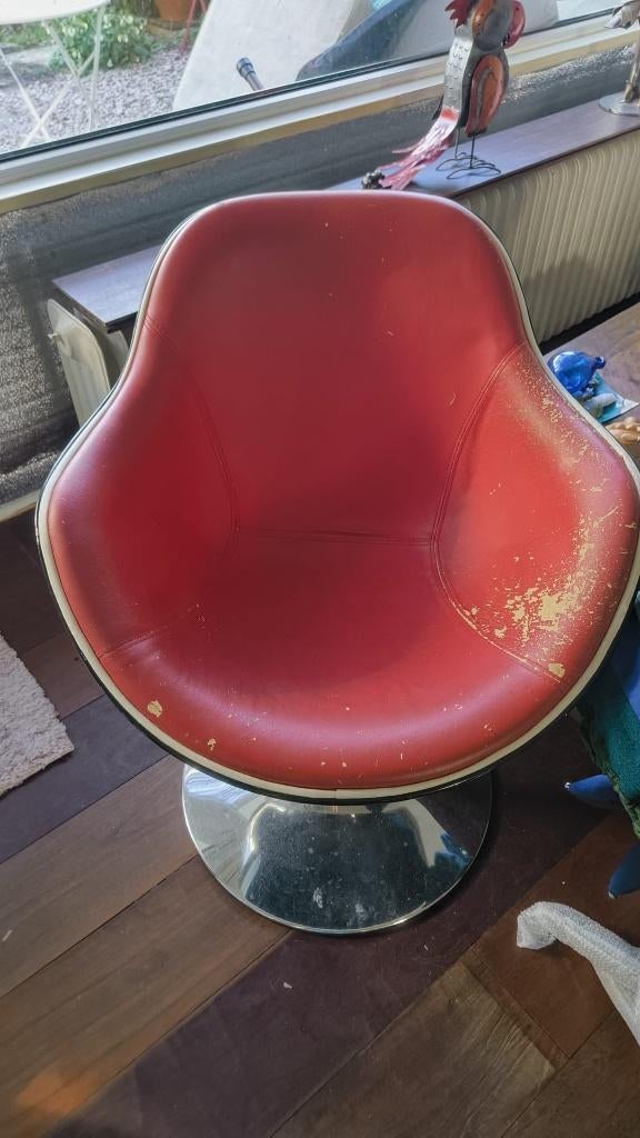 Vintage draaifauteuils set van 2, Huis en Inrichting, Ophalen, Gebruikt, Metaal, Minder dan 50 cm