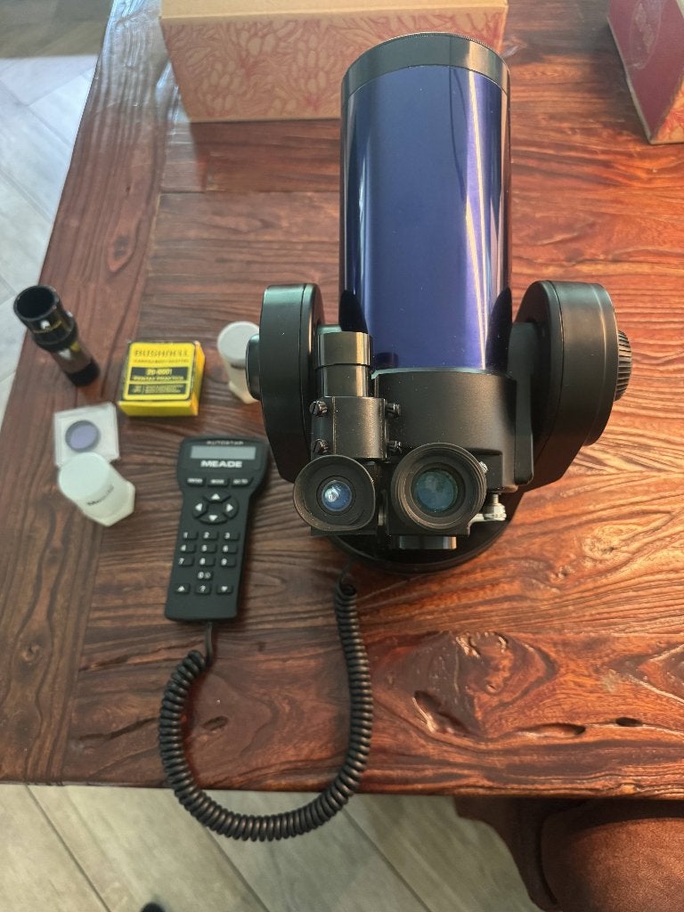 Meade ETX-90EC GoTo telescoop met AutoStar, Ophalen, Gebruikt, 80 tot 200 mm, Spiegeltelescoop (reflector)