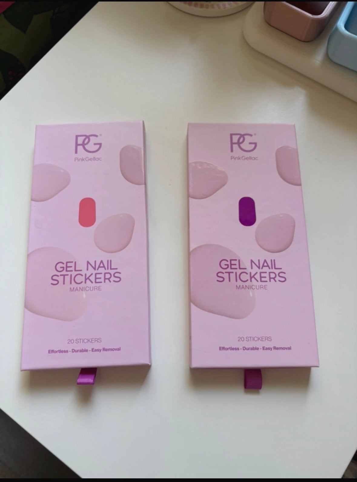 2 Nieuwe Pink Gellac Gel Nagel Stickers - Coral Charm & Vivi, Ophalen of Verzenden, Nieuw, Overige typen