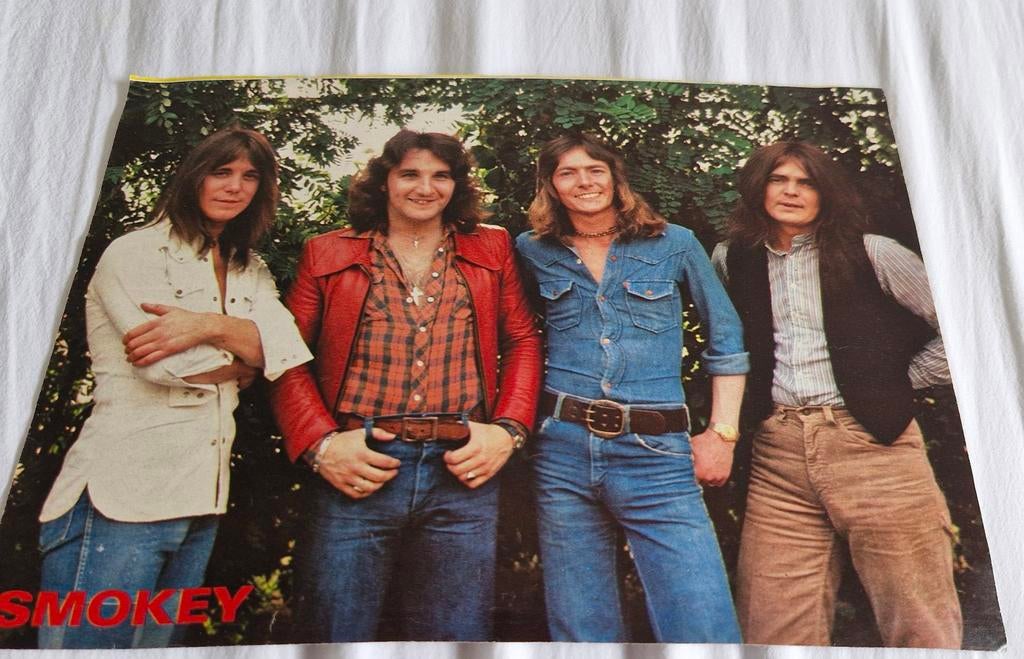 Vintage Poster Smokie Band Jaren '70 Popmuziek, Ophalen of Verzenden, Gebruikt, Poster, Artwork of Schilderij