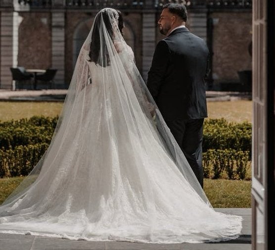 Bruidsjurk (handgemaakt op maat), Ophalen of Verzenden, Zo goed als nieuw, Wit, Trouwjurk