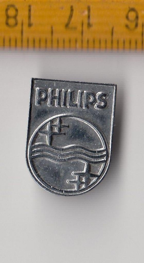 Philips Radio logo embleem schildje metaal, Antiek en Kunst, Antiek | Tv's en Audio, Ophalen of Verzenden