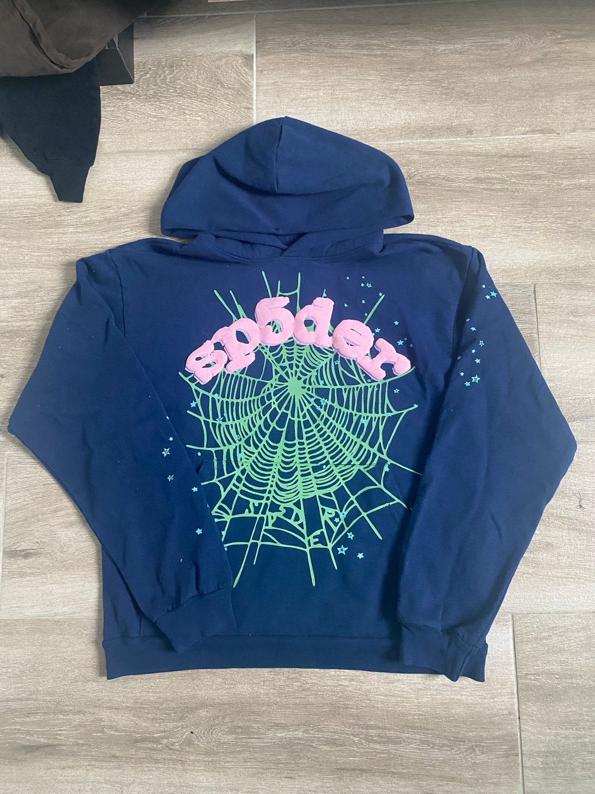Sp5der Navy Hoodie M, Verzenden, Nieuw, Maat 48/50 (M), Blauw