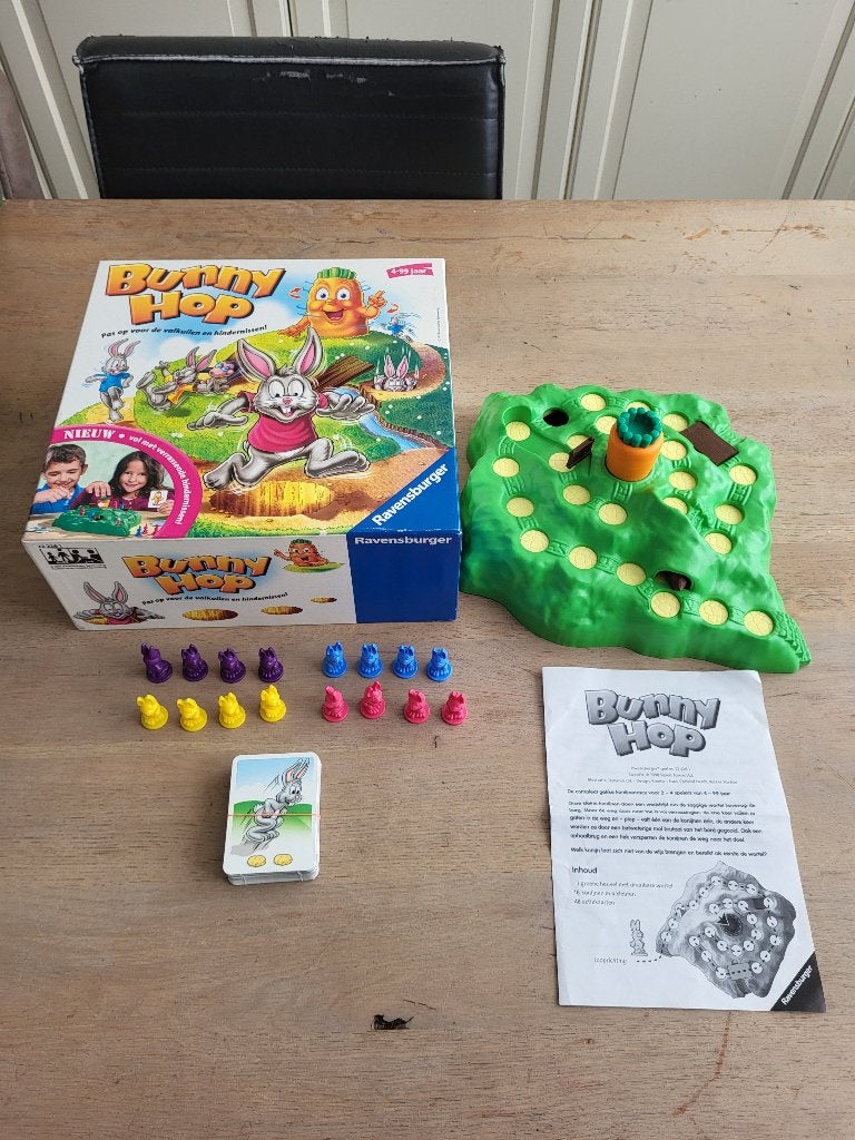 Bunny Hop Ravensburger - Leuk konijnenspel voor kinderen, Een of twee spelers, Ophalen of Verzenden, Gebruikt, Ravensburger