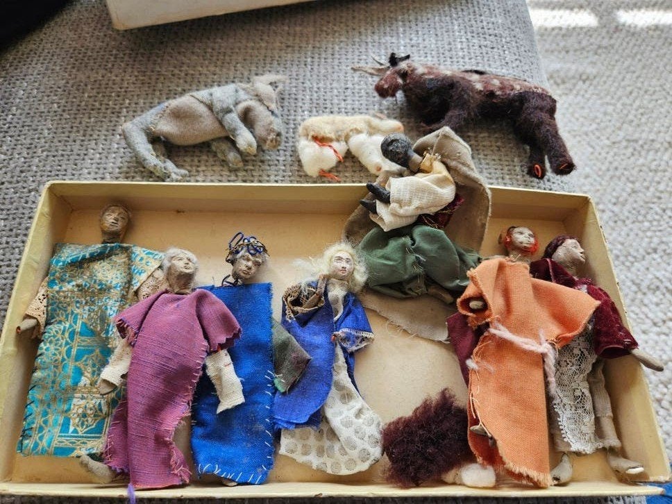 Kerststal antiek, Verzamelen, Ophalen of Verzenden, Gebruikt, Overige typen