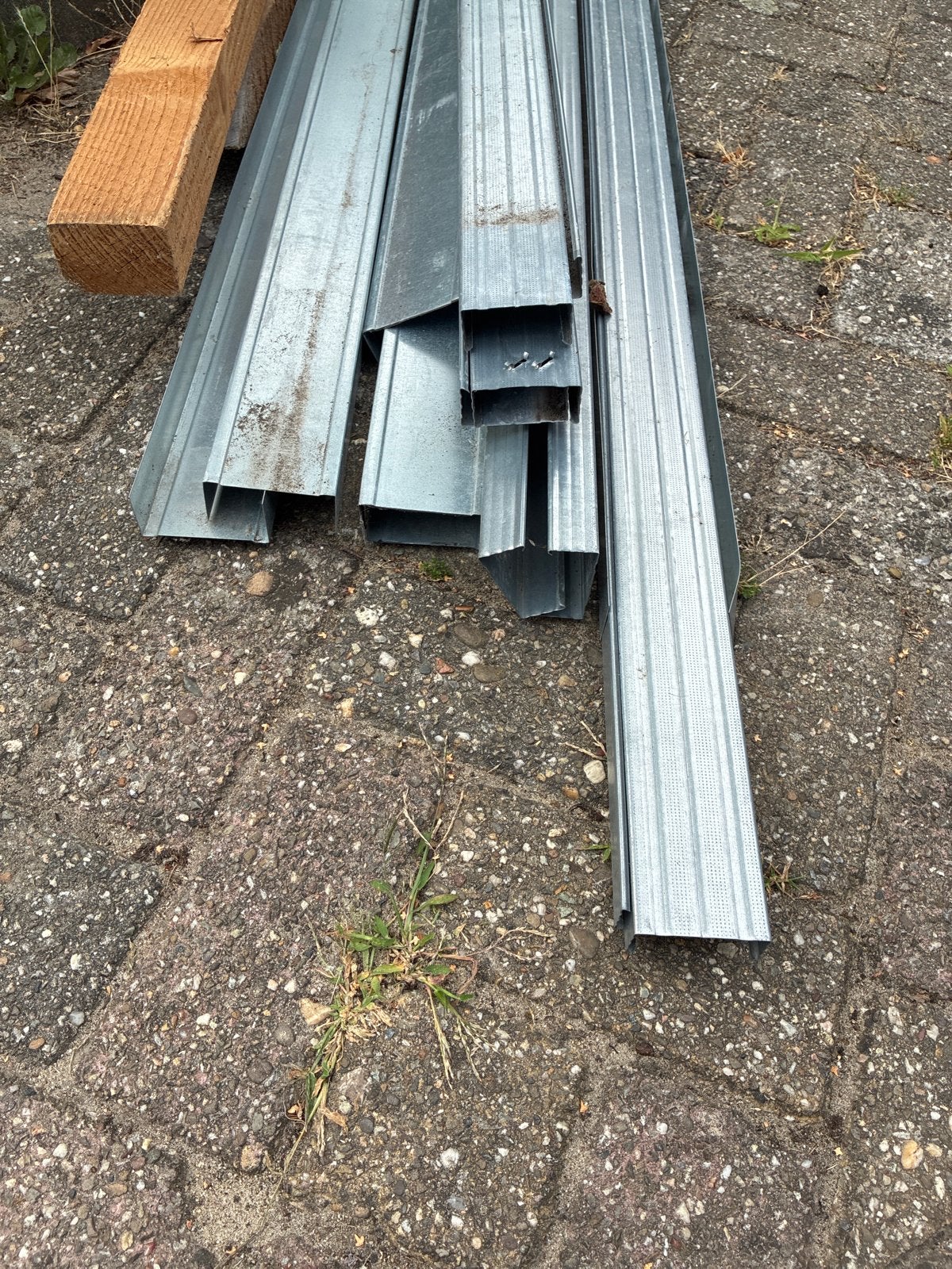 Metalen profielen U-075-L-3000 (diverse lengtes), Doe-het-zelf en Verbouw, Metalen, Ophalen, Gebruikt, IJzer