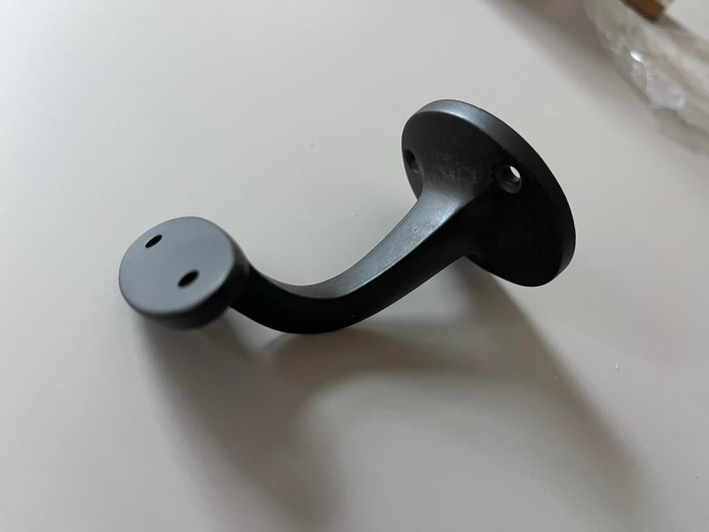 3x Intersteel Leuninghouder vlak zadel mat zwart, Verzenden, Nieuw, Overige materialen, Overige typen