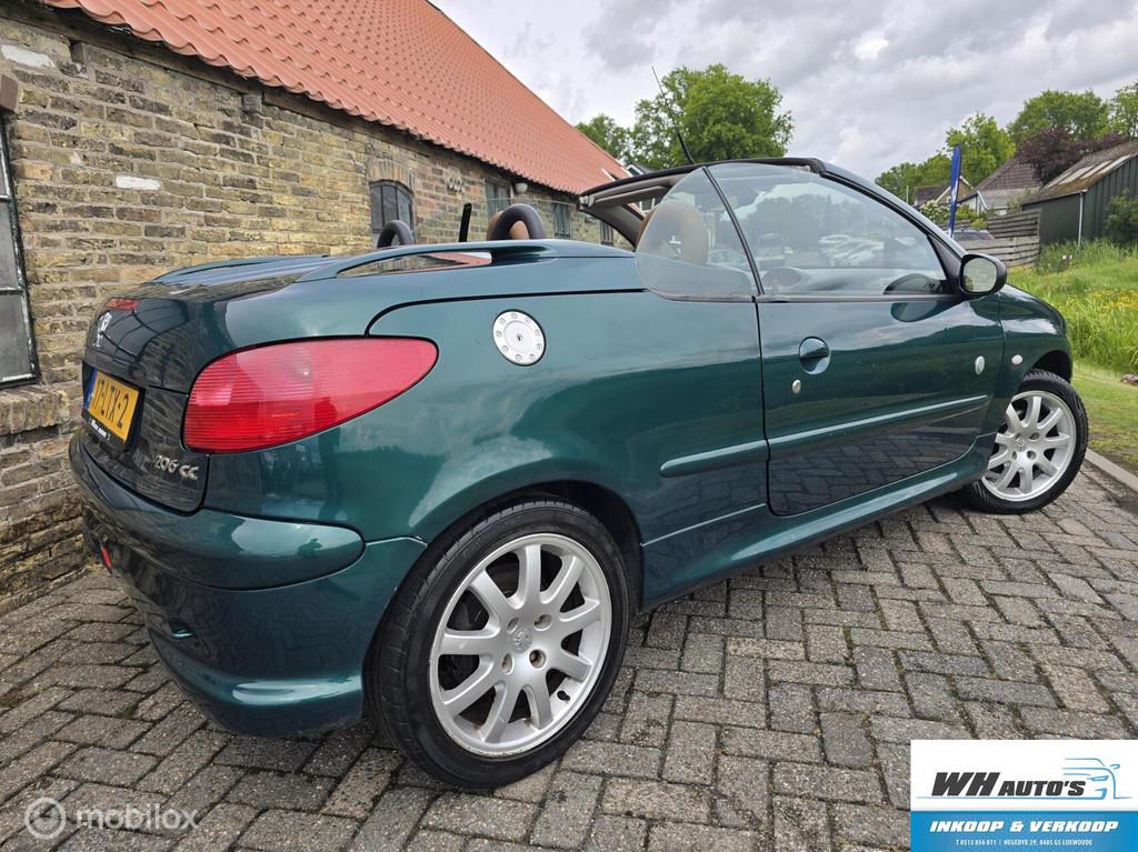 Peugeot 206 CC 1.6-16V Roland Garros, Auto's, Voorwielaandrijving, Gebruikt, 4 cilinders, Cabriolet