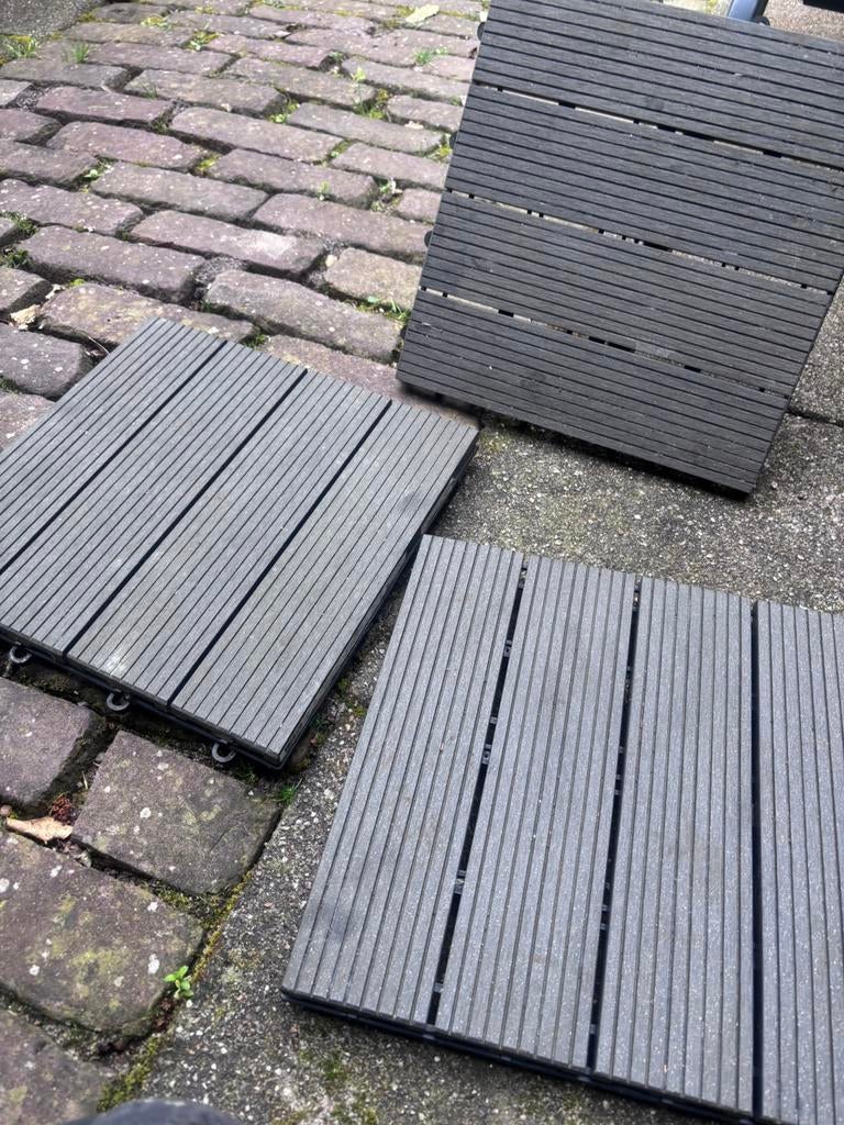 Vlonder planken 30x 30 cm antraciet grijs 18 stuks !!!, Ophalen of Verzenden, Zo goed als nieuw, Hout