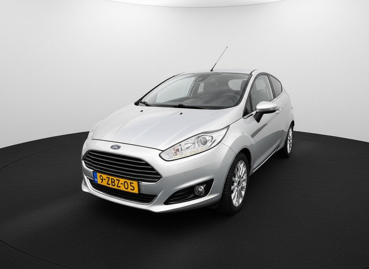 Ford Fiesta 1.0 100PK EcoBoost AUTOMAAT TITANIUM X LEDER/NAV, Auto's, Ford, 101 pk, Bedrijf, 1012 kg, Zilver of Grijs