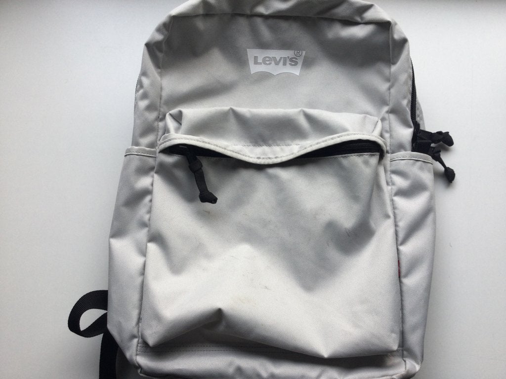 Levi’s Rucksack Tagesrucksack Weiß-Grau, Kleding | Heren, Riemen en Ceinturen, Gedragen, Riem of Ceintuur, 115 cm of meer, Wit