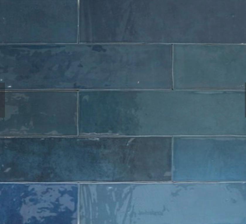 Revoir Paris Blue Marine Decor Wandtegels 3 pakken., Nieuw, Minder dan 20 cm, Minder dan 5 m², Wandtegels