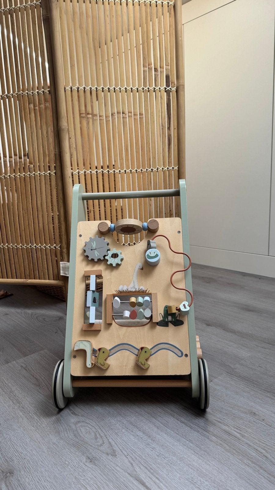 Little Dutch Houten Loopwagen met Activiteitenbord, Ophalen, Zo goed als nieuw, Overige typen, Met wieltjes