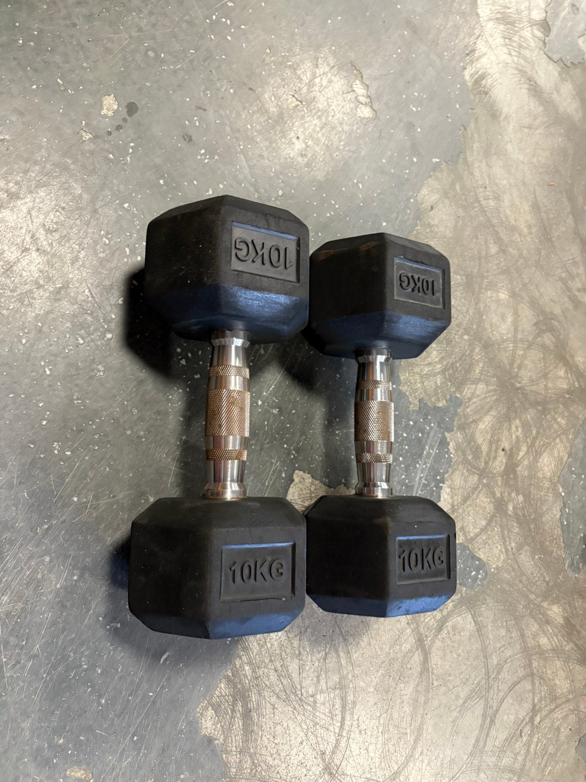 2 x 10 kg hexa dumbbells dumbbell set gewichten, Gebruikt, 2 x 10 kg, Gewichten, Ophalen of Verzenden