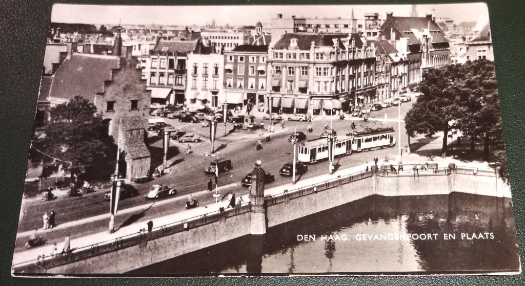Den Haag - Gevangenpoort en Plaats - Tram - KDh01, Verzenden, 1940 tot 1960, Gelopen, Zuid-Holland