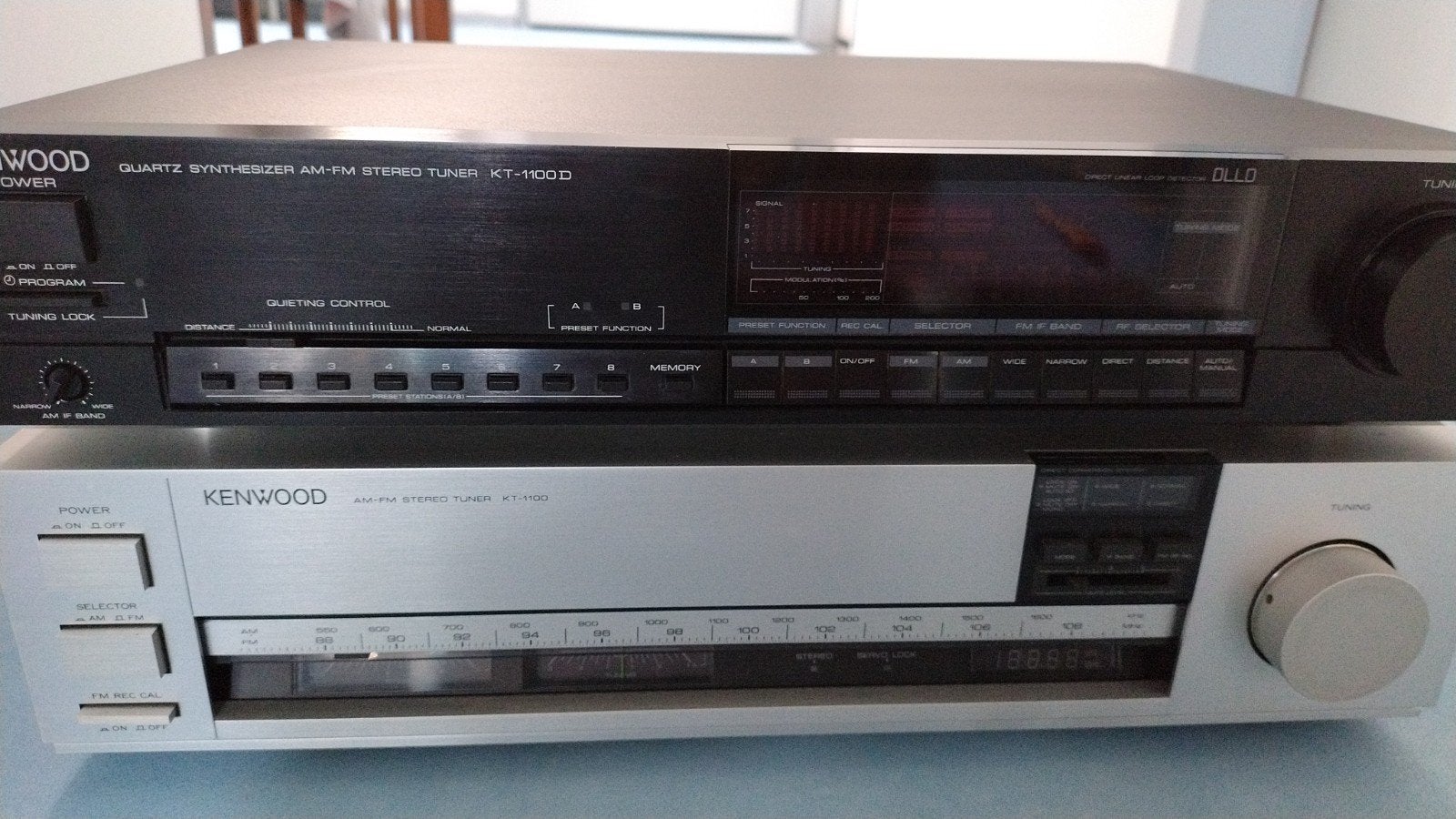 Kenwood KT-1100D en KT-1100 AM/FM Stereo Tuner Set, Ophalen of Verzenden, Gebruikt, Analoog