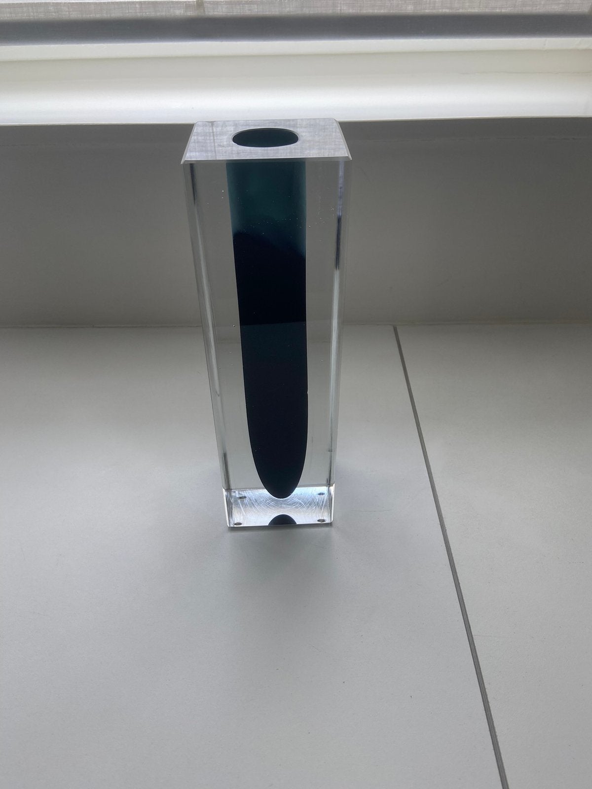 Melvin Anderson glas object.  Vaas., Antiek en Kunst, Kunst | Designobjecten, 26 cm, Meerkleurig, Handgemaakt, Object