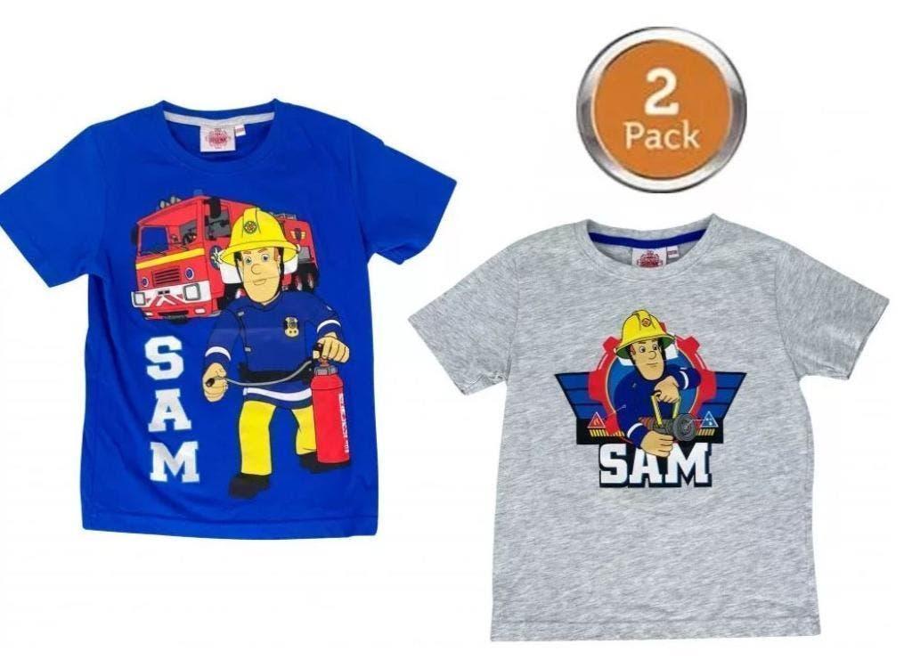 Brandweerman Sam T-shirt 2-Pack - Maat 110/116 - 122/128, Kinderen en Baby's, Kinderkleding | Maat 110, Nieuw, Ophalen of Verzenden