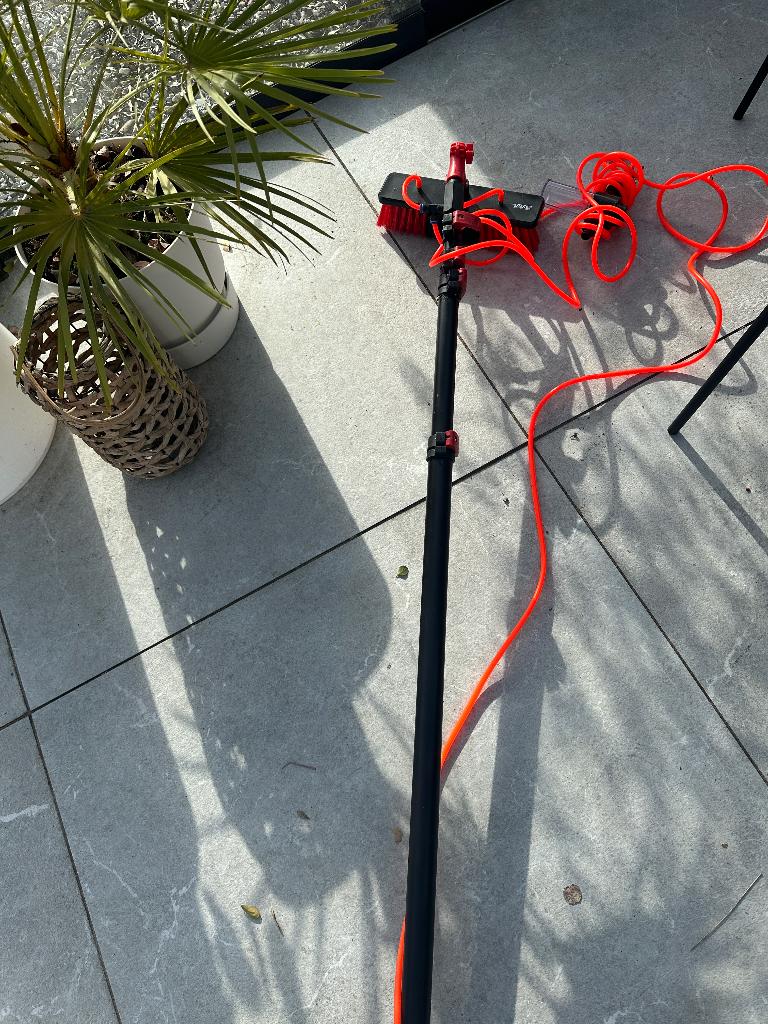 Te koop Shine telescopische waterbezem 7 m, Ophalen, Gebruikt, Bezem, Shine