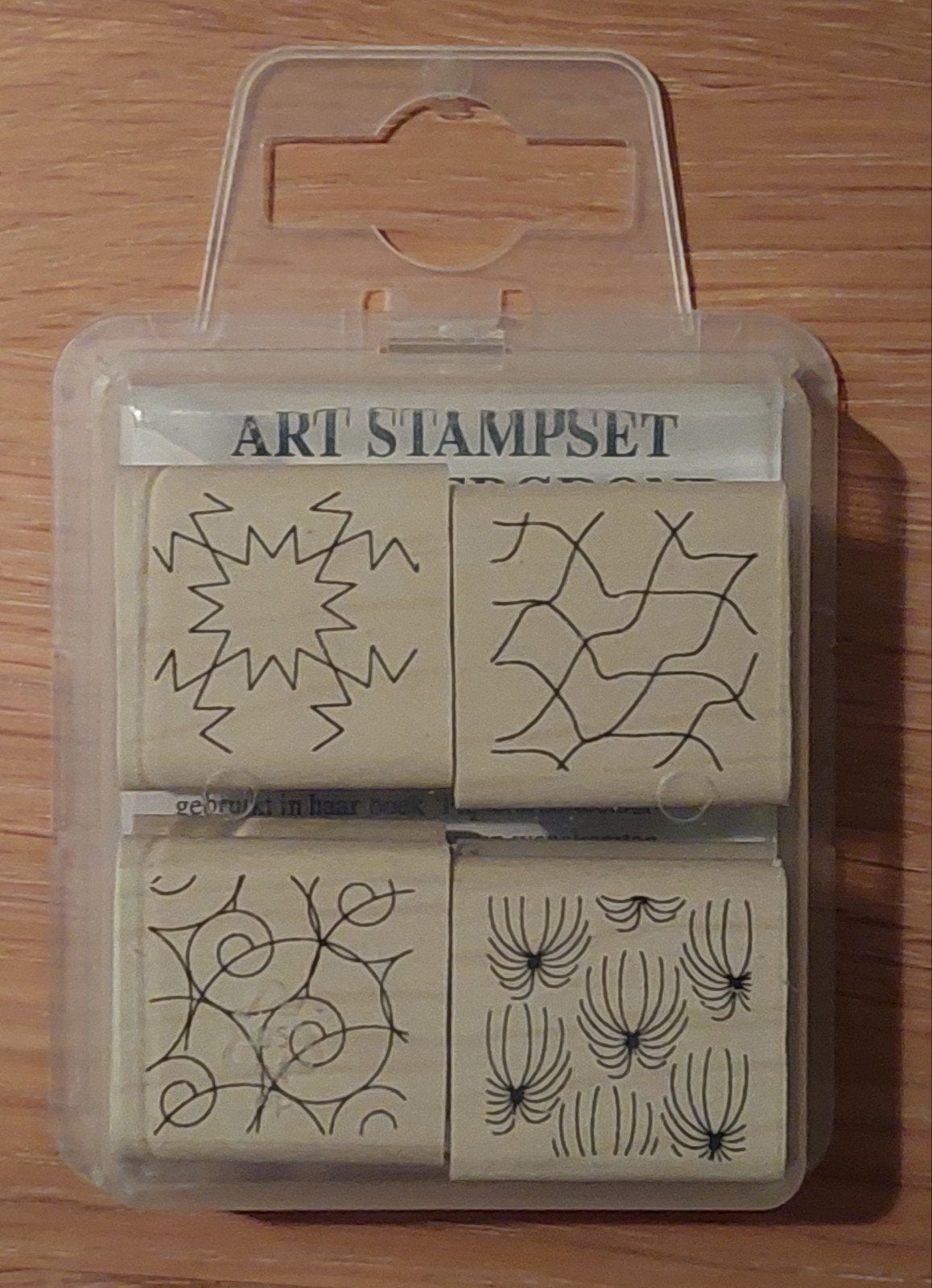 Art Stampset - 4 houten stempels, Ophalen of Verzenden, Nieuw, Houten stempel