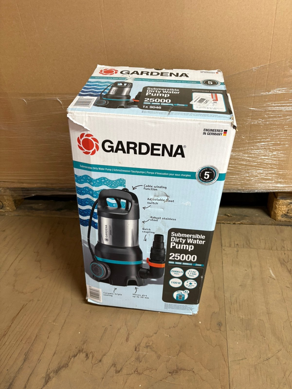 GARDENA 25000 Vuilwaterpomp, Ophalen, Zo goed als nieuw, Dompelpomp