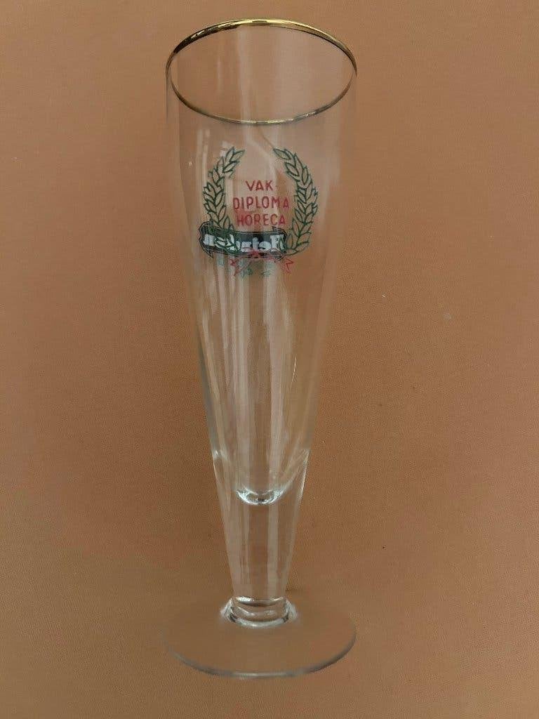 Heineken oud voetglas Vakdiploma Horeca, Verzamelen, Ophalen, Zo goed als nieuw, Glas of Glazen, Heineken