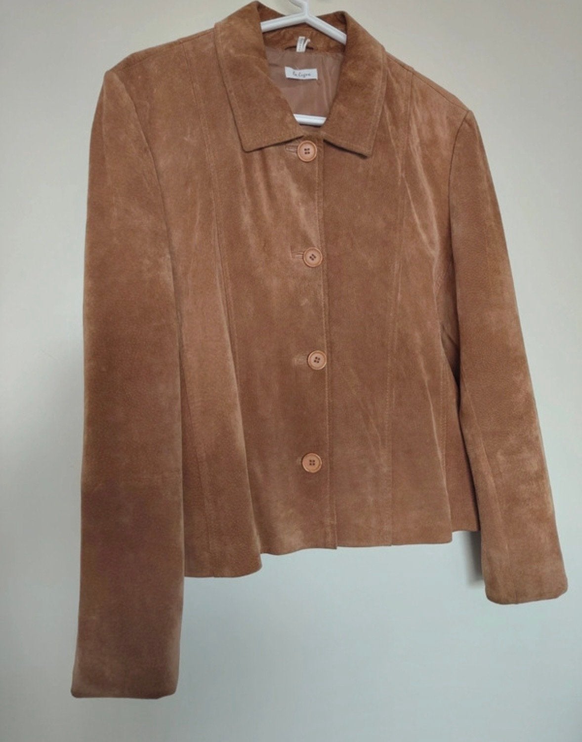 LA LIGNA suède jasje - Cognac kleur 46, Bruin, Verzenden, Maat 46/48 (XL) of groter, Jasje