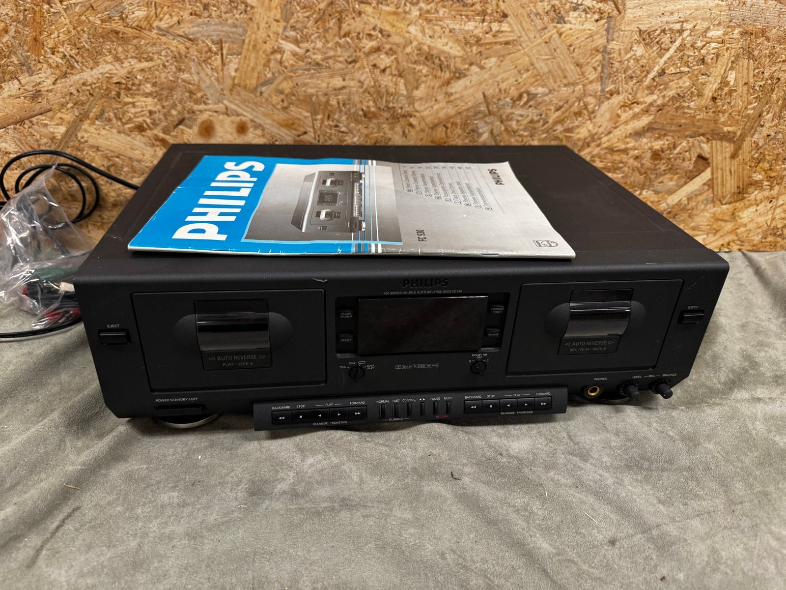Philips FC 930 Dubbel Cassettedeck – 900 Series - ReK4, Dubbel, Philips, Ophalen of Verzenden, X