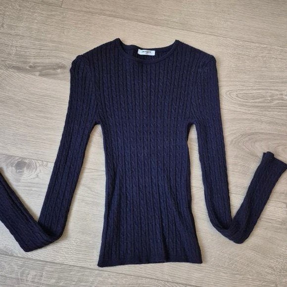 The Sting AMY & IVY Donkerblauwe Kabelgebreide Trui XXS, Ophalen, AMY & IVY, Blauw, Zo goed als nieuw