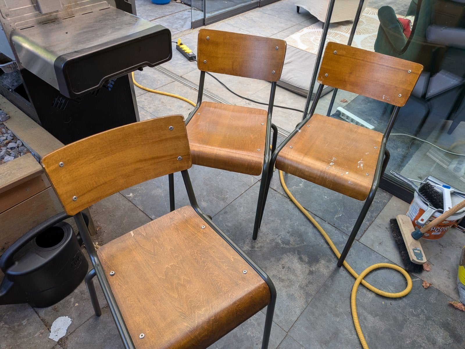 School stoelen 3 stuks ****GRATIS, Ophalen, Gebruikt, Hout, Drie