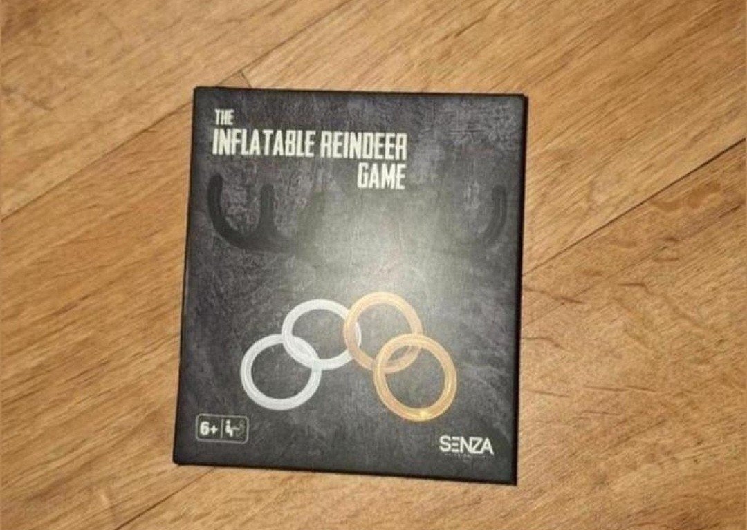 The Inflatable Reindeer Game - Opblaasbaar Rendier Spel, Vijf spelers of meer, Ophalen of Verzenden, Nieuw, Senza