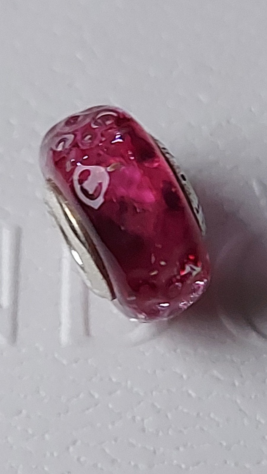 Originele Pandora bedel rode murano glas, Ophalen of Verzenden, Zo goed als nieuw, Glas of Kristal, Pandora