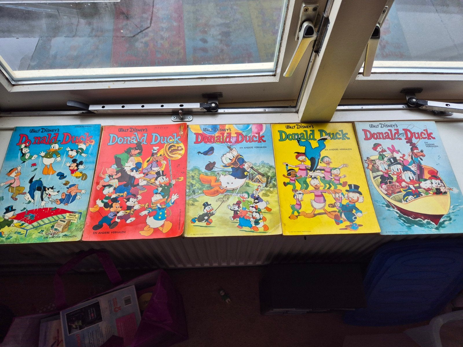 Donald Duck jaarboeken 1965 (2x), 1966, 1967, 1968, Boeken, Ophalen of Verzenden
