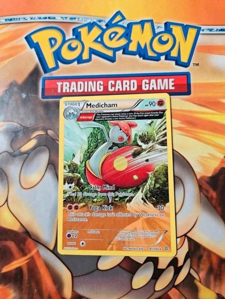 Medicham 81/160 rare XY Primal Clash pokemon kaart nm, Ophalen of Verzenden, Zo goed als nieuw, Losse kaart