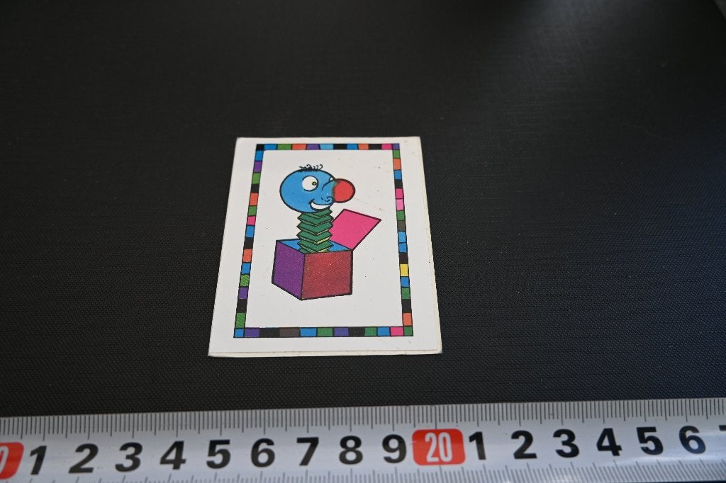 sticker strip duveltje duiveltje uit een doosje, Ophalen, Zo goed als nieuw