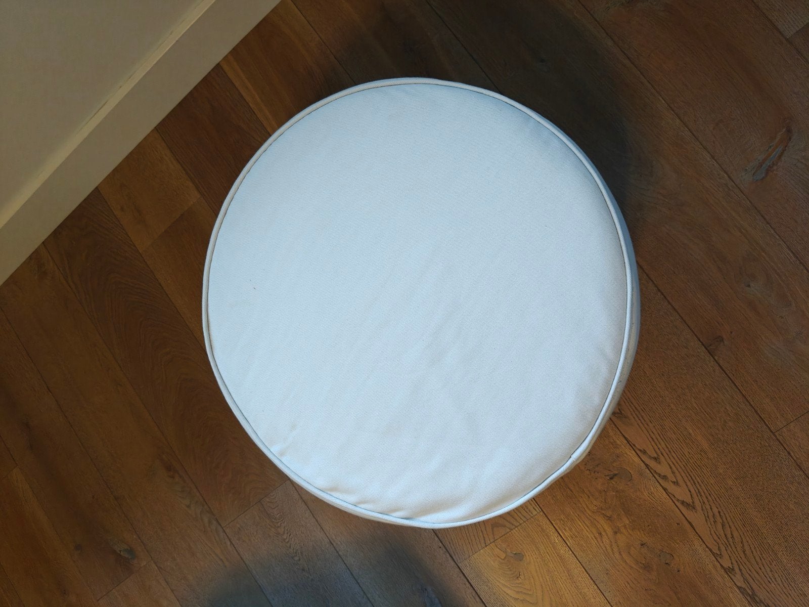 IKEA poef met extra hoes, Ophalen, Minder dan 50 cm, Gebruikt, Rond