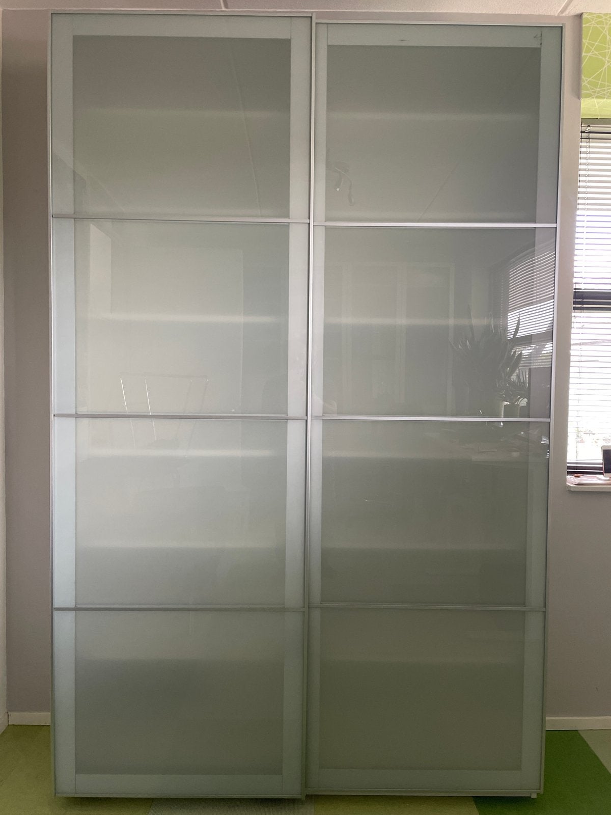 IKEA PAX kledingkast met schuifdeuren en planken, Ophalen, Gebruikt, 100 tot 150 cm, 200 cm of meer