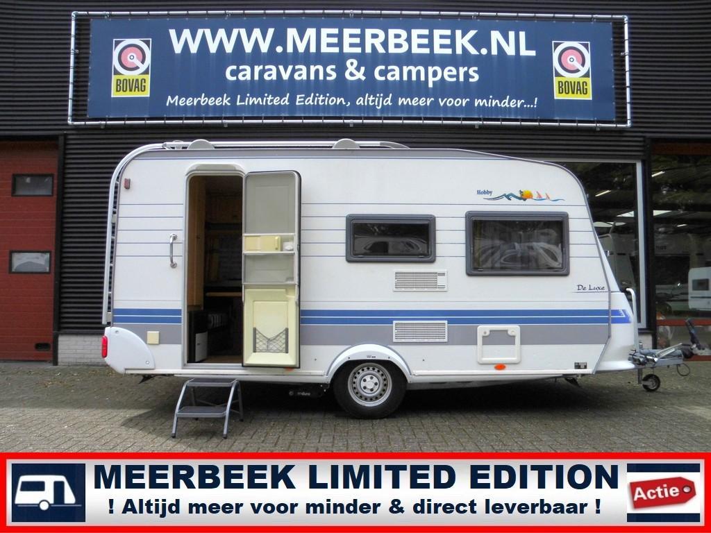 Hobby De Luxe 440 SF +MOVER +FIETSENDRAGERS + MEENEEMPRIJS!, Caravans en Kamperen, Caravans, Hobby, Treinzit, Tot en met 4, Dwarsbed