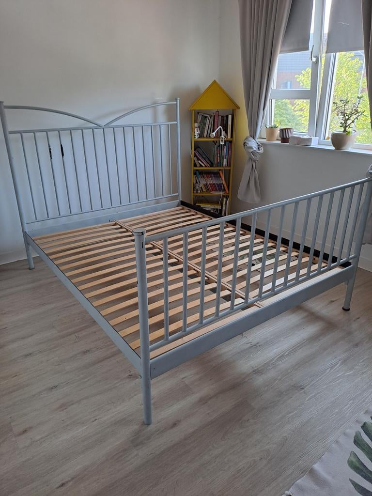 Z.s.m gratis af te halen! Ikea Sultan bed 1.60 breed, Gebruikt, Tweepersoons, Ophalen of Verzenden, Grijs