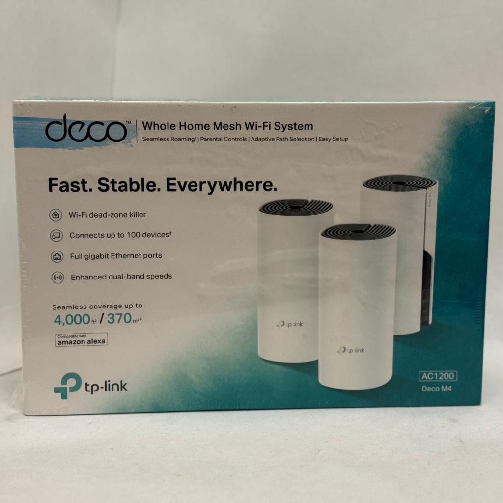 TP-Link AC1200 Whole Home Mesh Wifi-systeem Deco M4 (3-pack), Computers en Software, Netwerk switches, Zo goed als nieuw