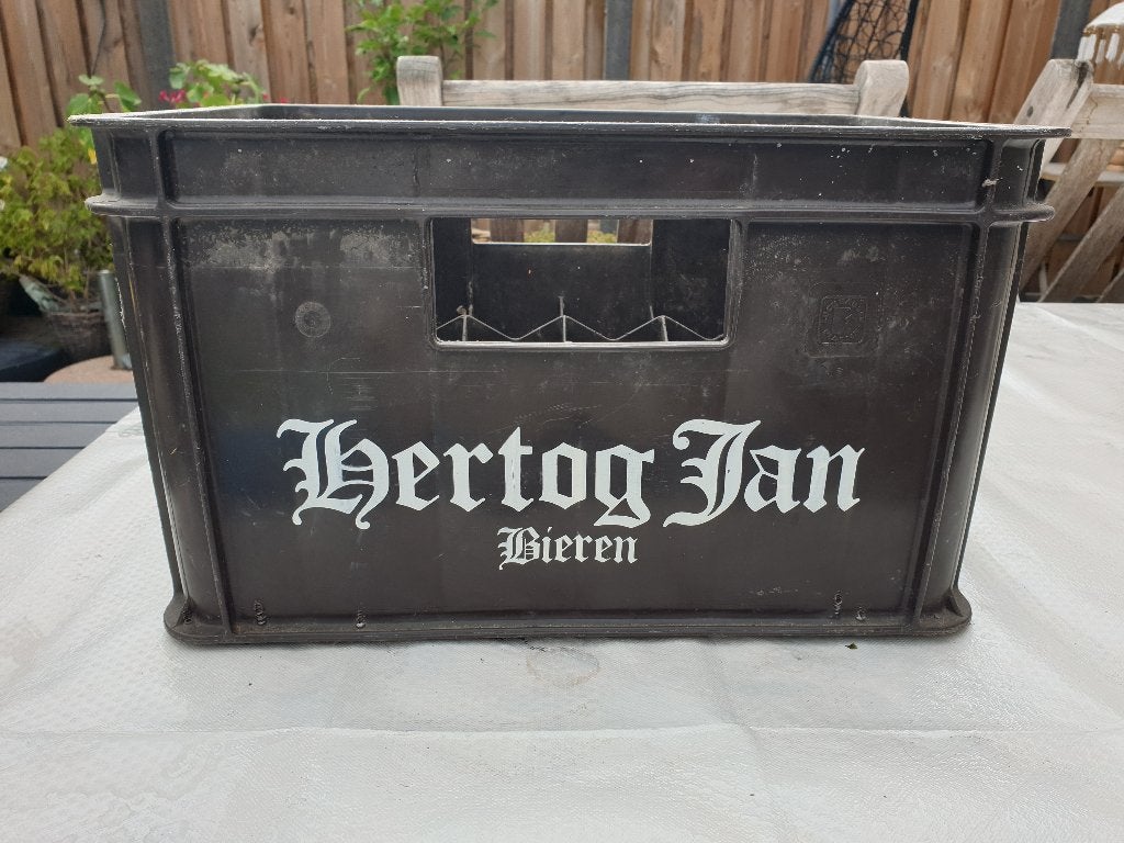 Te Koop Ouderwetse Hertog Jan Krat met G P inhoud, Verzamelen, Ophalen, Nieuw, Flesje(s), Hertog Jan