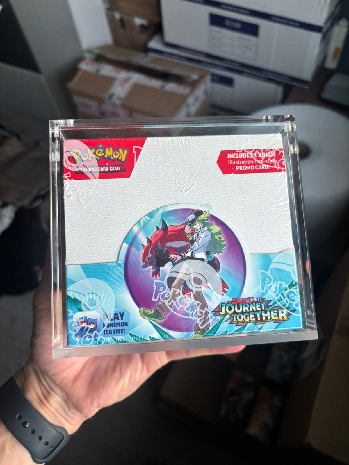 Journey Together Enhanced Booser Box met acryl - Pokémon, Ophalen of Verzenden, Zo goed als nieuw