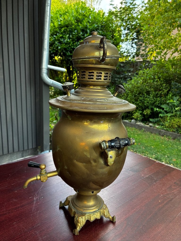 Antieke Perzische Samovar (Karkhaneh Razzaq) – ca. 1900, Ophalen of Verzenden, Koper