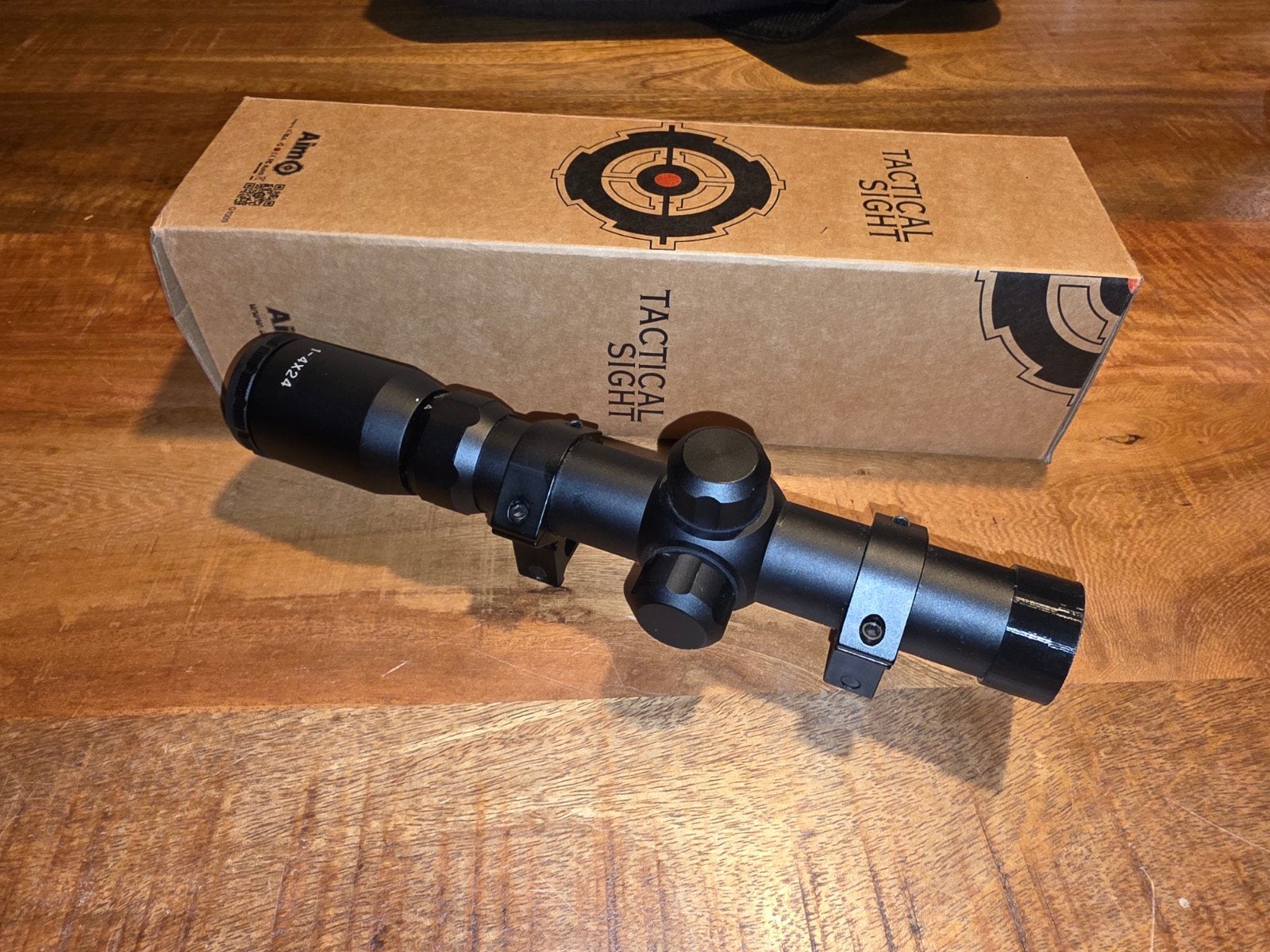 Aim-o LPVO Scope 1-4x24 Tactisch Richtkijker, Ophalen of Verzenden, Zo goed als nieuw