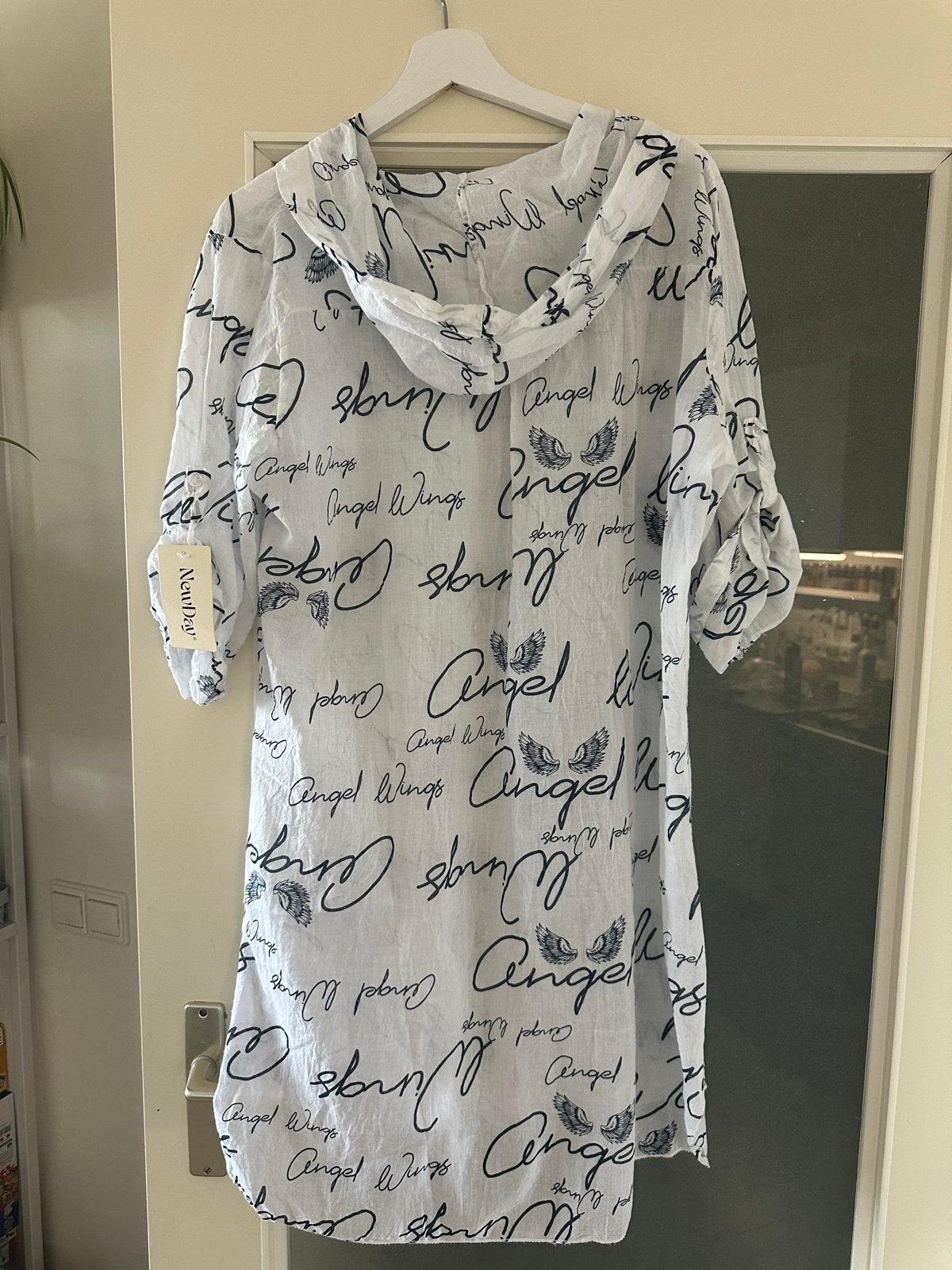 NewDay Witte Tuniek met 'Angel Wings' Print, Maat 38/40 (M), Wit, Nieuw, Ophalen of Verzenden