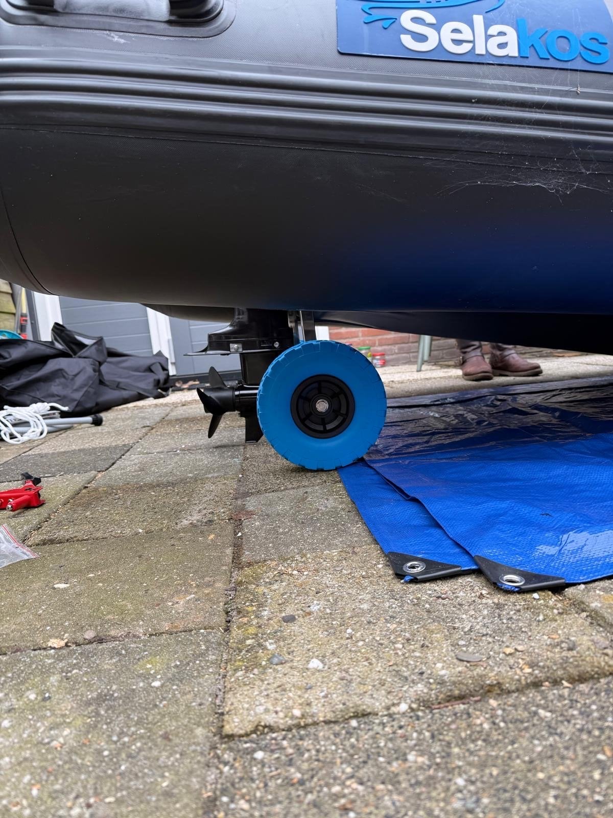 Selasos rubberboot met aluminium bodem, Watersport en Boten, Rubberboten, Zo goed als nieuw, Overige merken, Aluminium, Afdekzeil