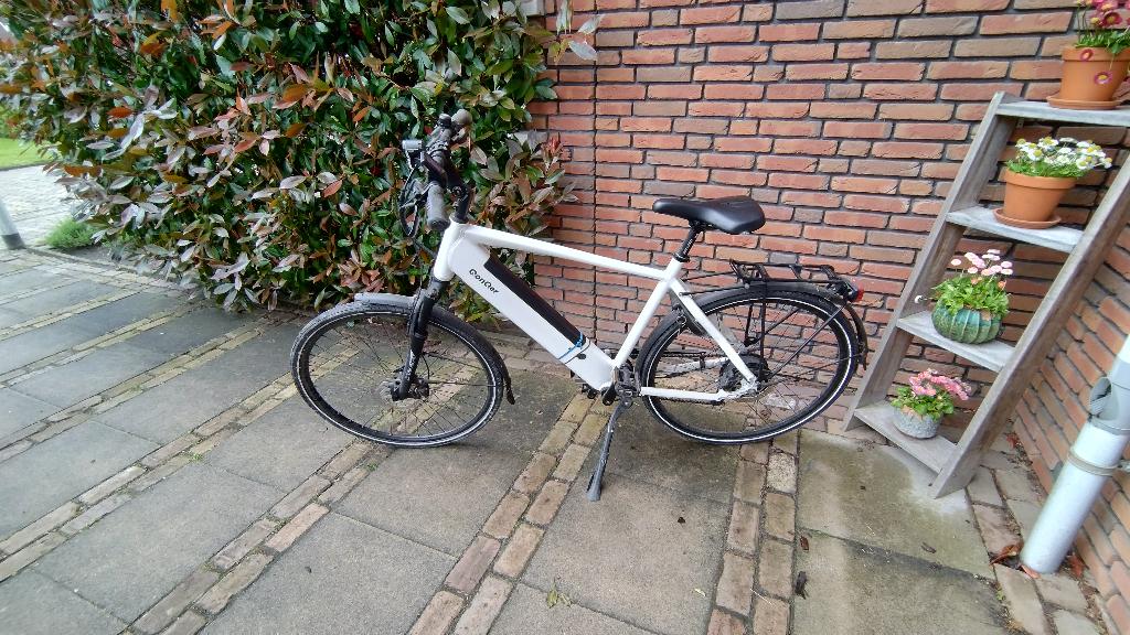 Elektrische fiets QonQer achterwielmotor, Ophalen, Gebruikt, 50 km per accu of meer, Overige merken