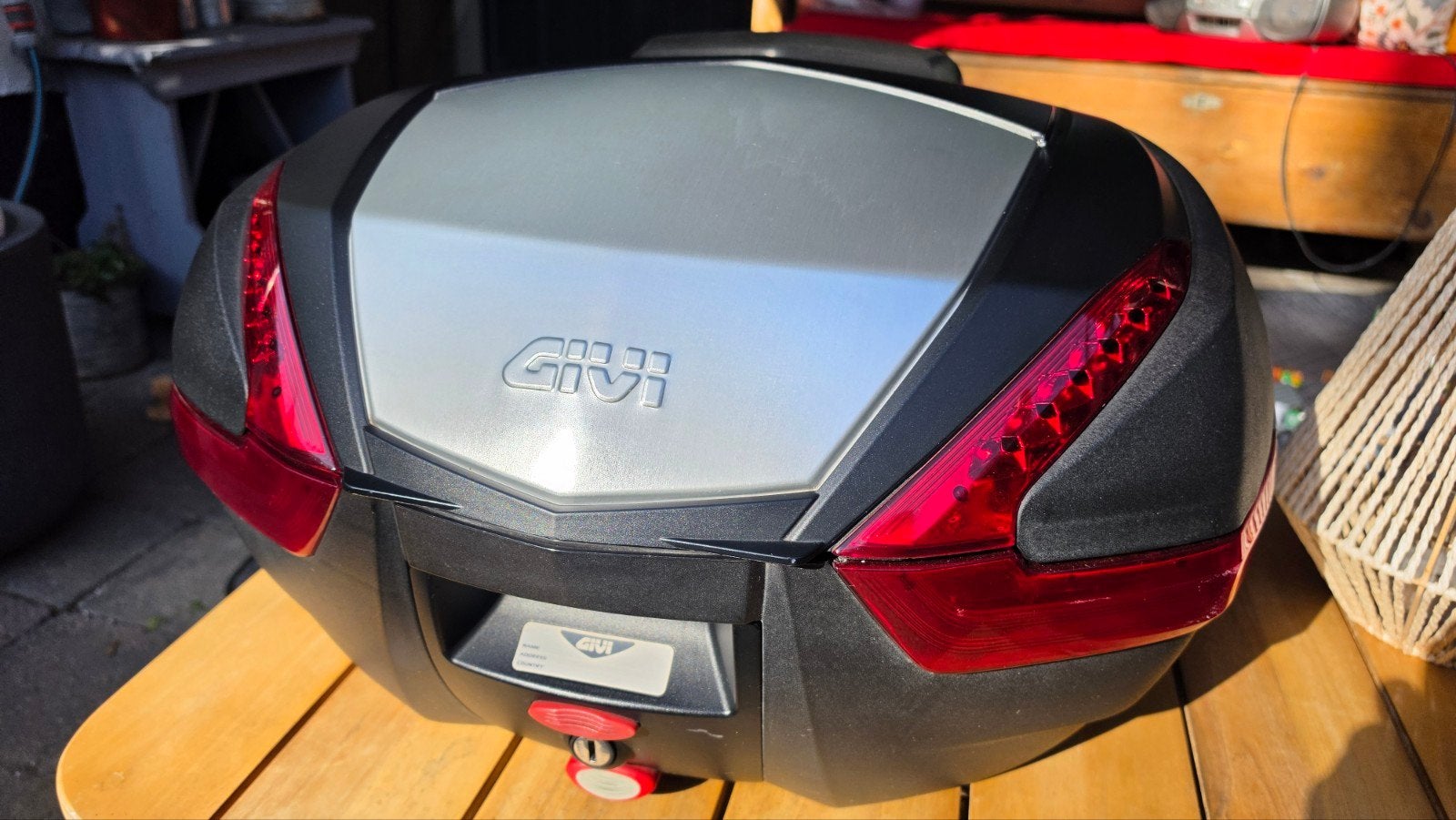 GIVI V47 Monokey Topkoffer incl. rugkussen en sleutels, Ophalen, Gebruikt