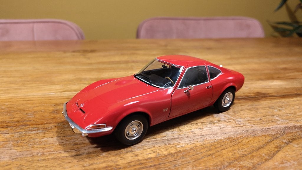 Opel GT 1900 - 1968 - 1:24, Ophalen of Verzenden, Zo goed als nieuw, Auto, Overige merken