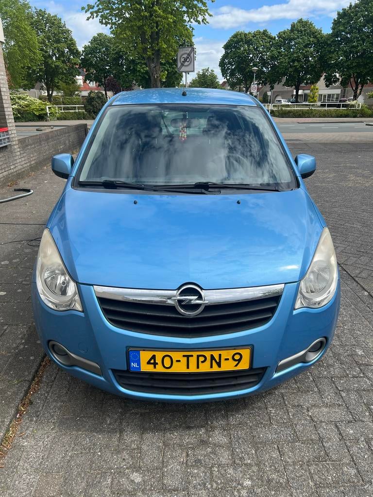 Opel Agila 1.0 Edition met airco 2012 Blauw, Auto's, Stof, Blauw, Origineel Nederlands, Handgeschakeld